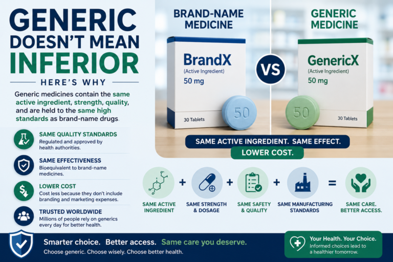 Generic Medicines does not mean inferior