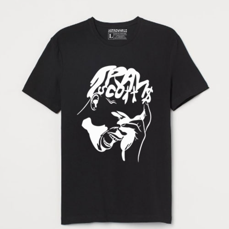 Travis Scott Skull T-Shirt Black