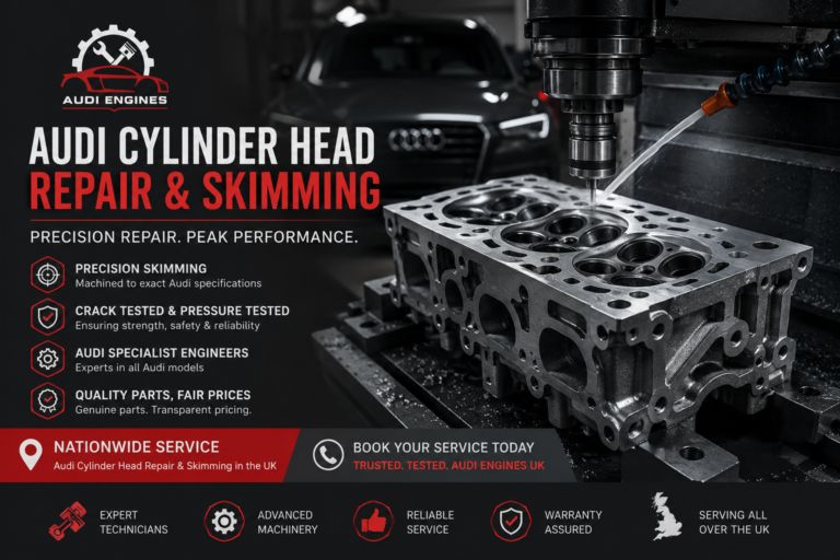 Audi Cylinder Head Repair & Skimming | Audi Engines UK Ltd