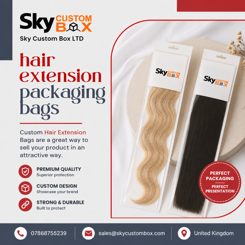 custom hair extension packaging