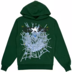Hunter Green Sp5der Hoodie Web