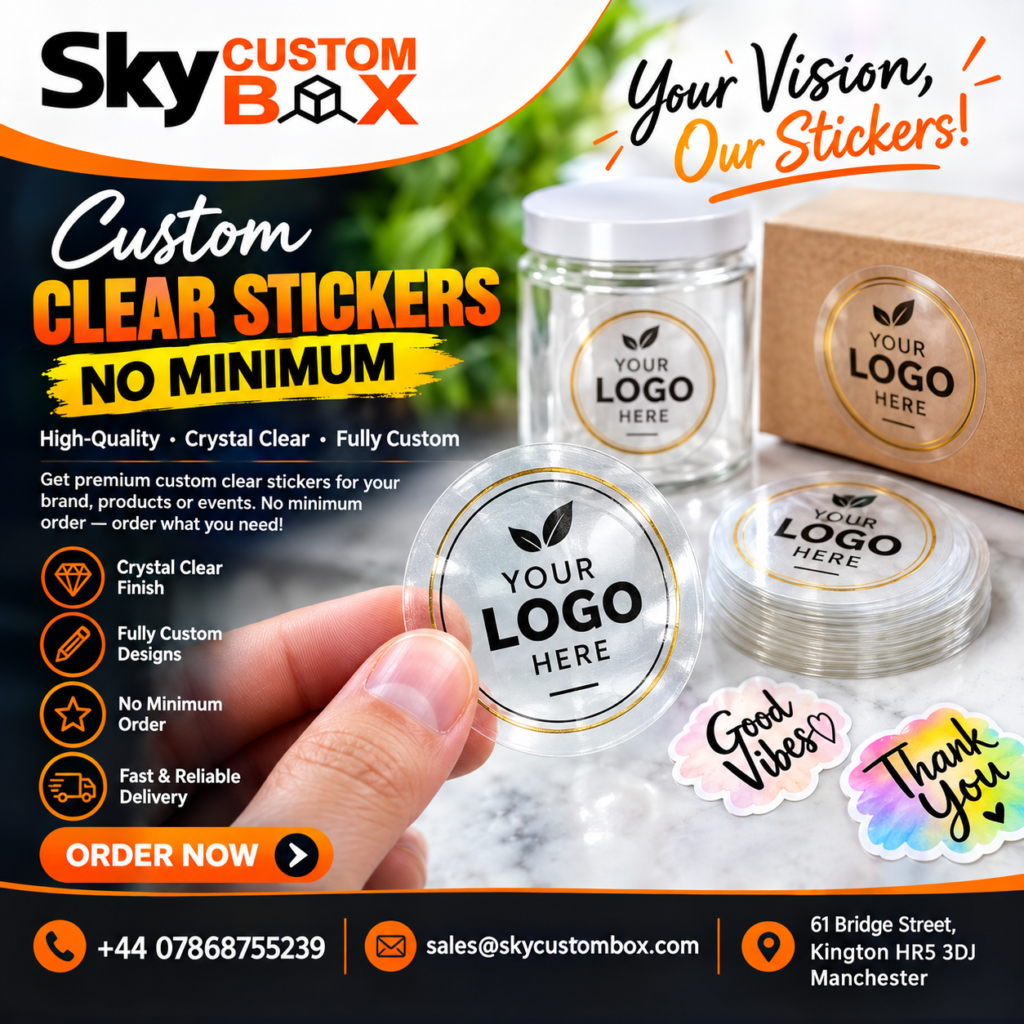custom clear stickers no minimum