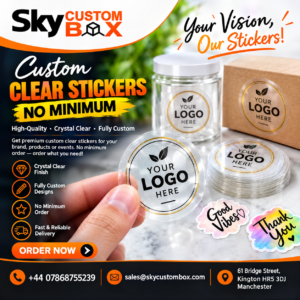 custom clear stickers no minimum